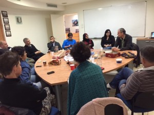 Prof. Oren Iftahal speaking on the Negev land struggle