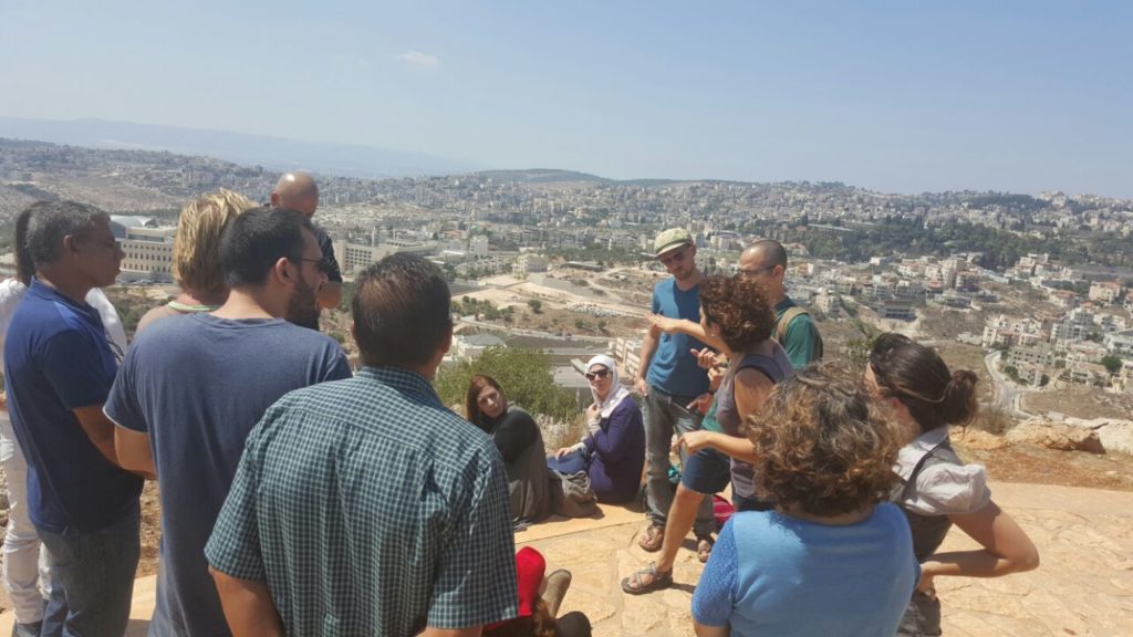 Looking out over Nazareth with the Deputy Mayor